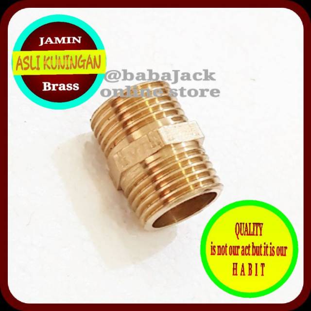 Nepel dobel sambungan pipa air kuningan dobel nepel panas dingin