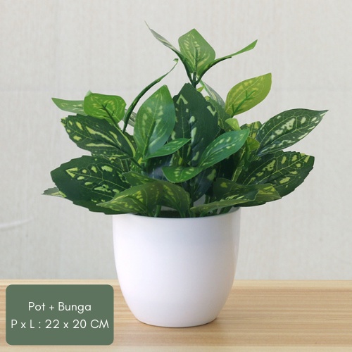 Swopply PT37 Pot Tanaman Hias Bunga Hias Plastik Ornamen Pot Bongsai Artificial Flower Decoration