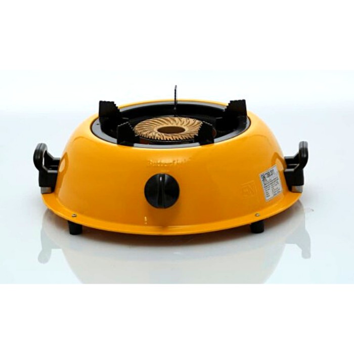 Kompor Gas 1 tungku Bulat Butterfly 328C Burner Api Tornado Body Plat Lapis Cat Powder Coating
