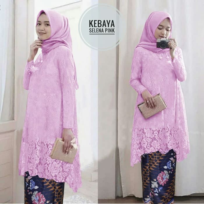 New Kebaya Selena Pink [Hijab 0111] RKZ Baju Gamis Wanita Terbaru