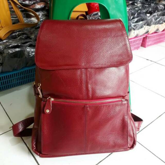 Tas ransel kulit tas gendong wanita