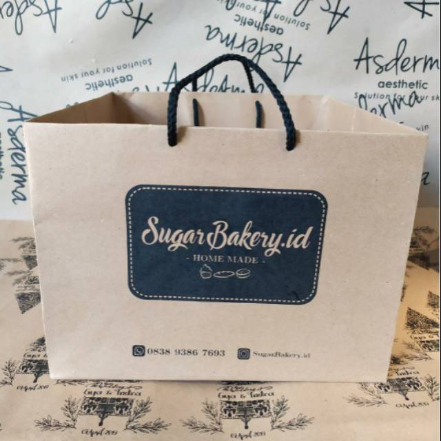 

Paperbag custom size kraft coklat 180-200gsm P27xL27xT20/27 FREE DESAIN