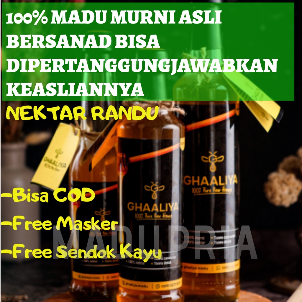 

Madu Hutan Kuat Pria Asli Murni Alami Multiflora Nusantara Original 100% Pure Raw Honey Nektar Randu