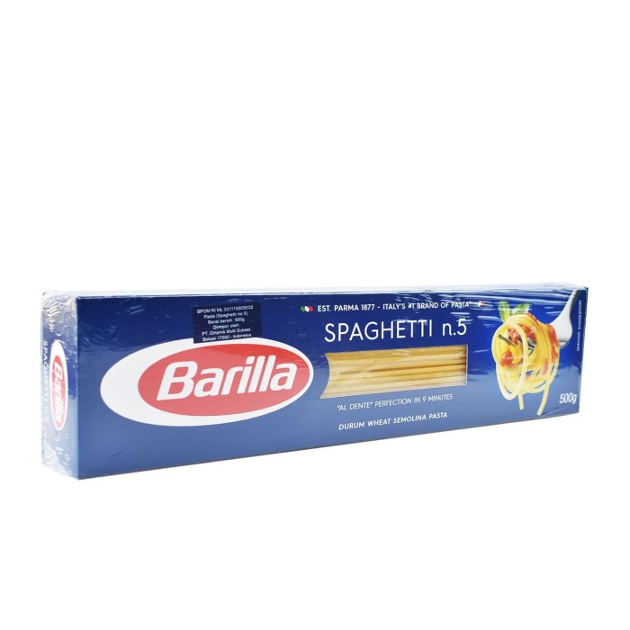 

Pasta-Aneka- Barilla Spaghetti N.5 500 Gr -Aneka-Pasta.