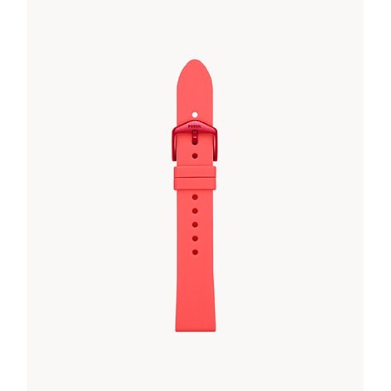 fossil 18mm strap silicon tali jam red
