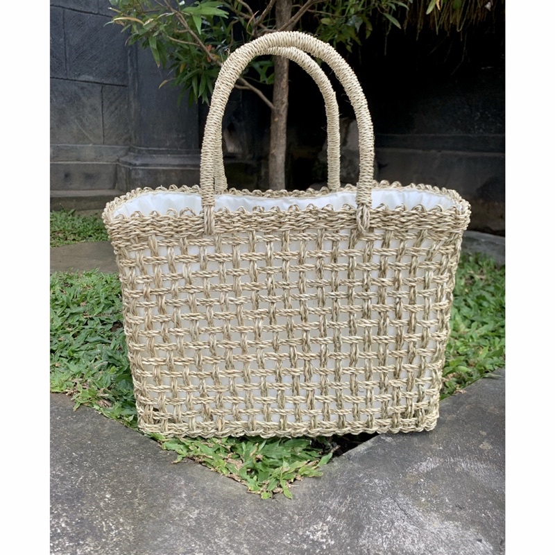 Tas Anyaman Bali Kotak Natural / Tas Anyaman bali/ Tas Bali