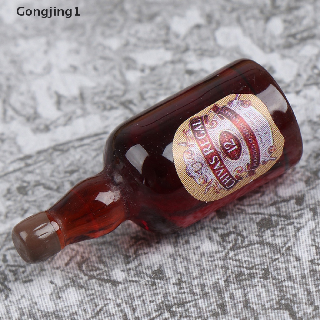 Gongjing1 8pcs Miniatur Botol Wine Mini Dekorasi Rumah Boneka 1: 12