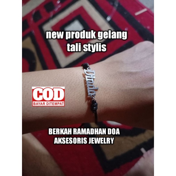 PROMOO!!GELANG CUSTOM TALI NAMA SENDIRI