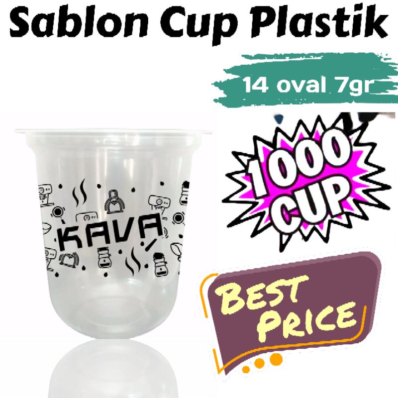 SABLON CUP PLASTIK 14 OZ OVAL 7 GR