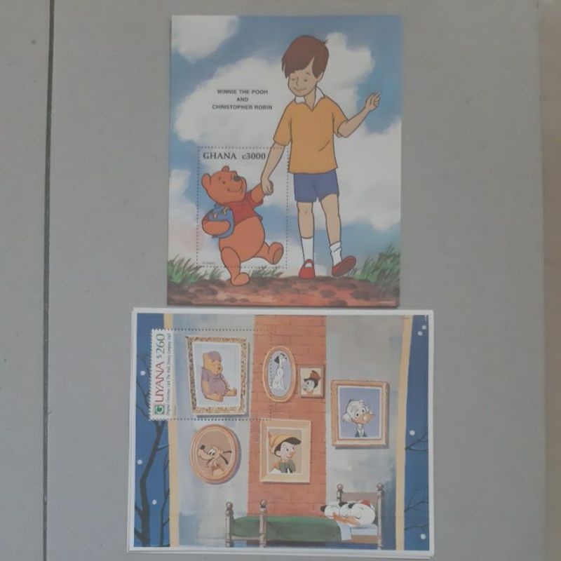 

Perangko Disney Winne the pooh Ghana & Guyana 2 sheet prangko