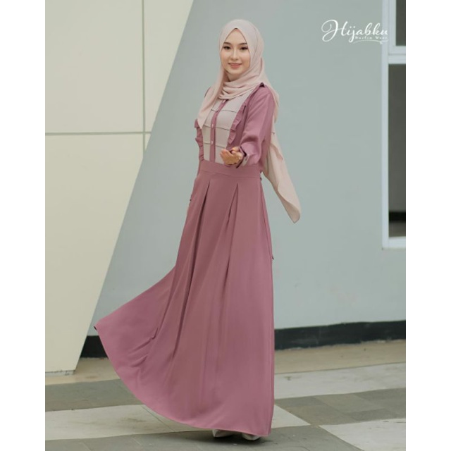 GAMIS DRESS ALESHA  TERBARU //ORI BREND HIJABKU//-4