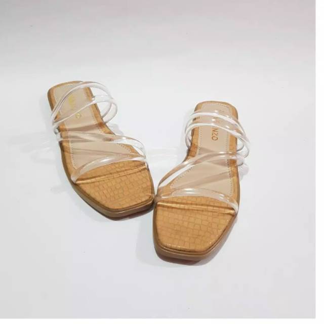 sandal wanita teplek GABBY flat jelly bening