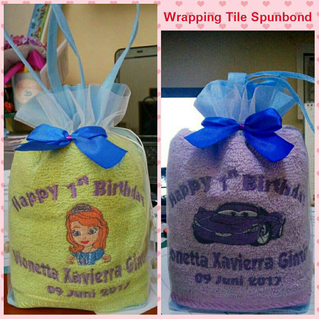 TAS TILE Spunbond Bungkus Kemasan Souvenir Handuk Pernikahan Wedding Bingkisan Kue / sanck ulang tah