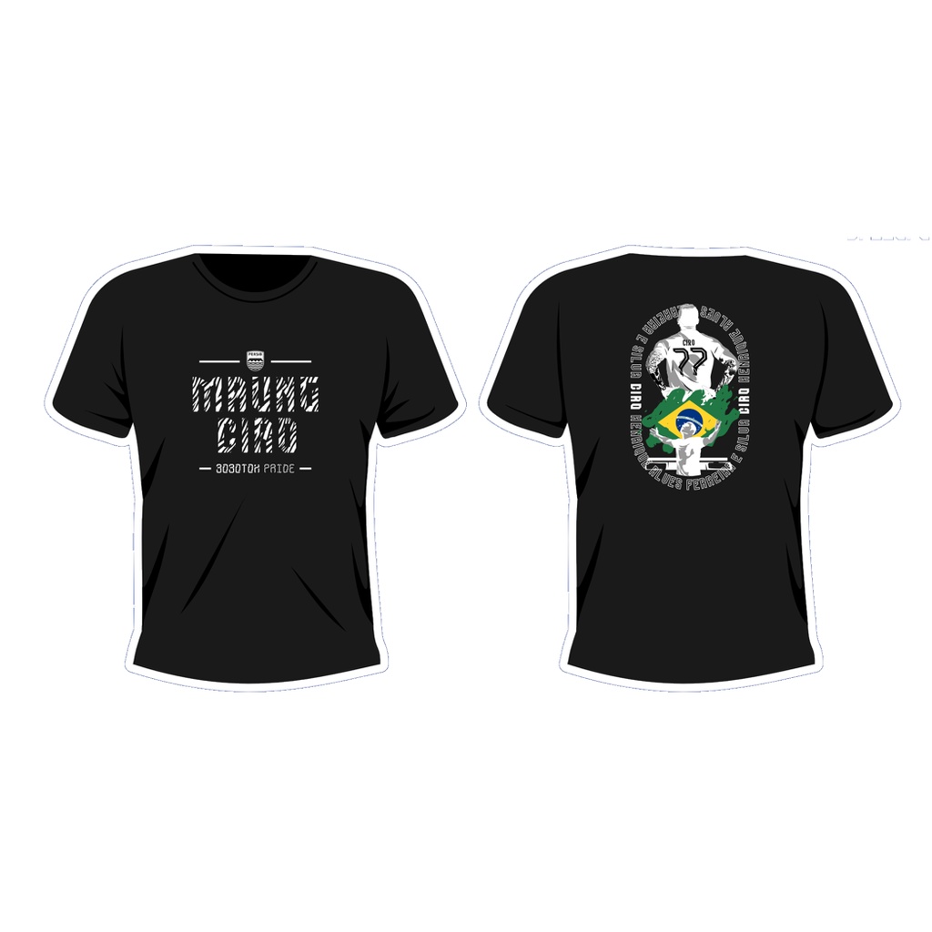 Bobotoh Pride - T Shirt Kaos  Maung Ciro Brazilian Star Black  - BP2022-0703
