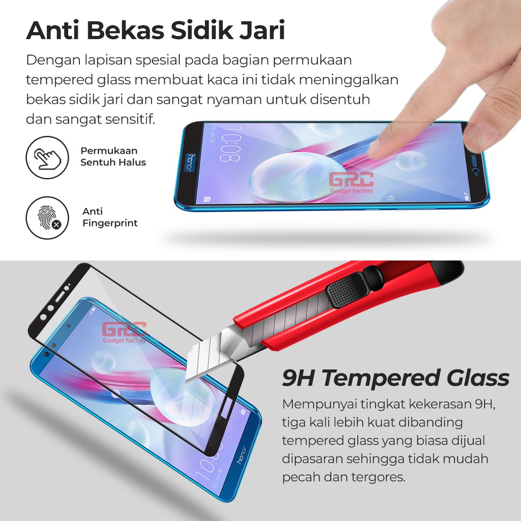 Tempered Glass HUAWEI Honor 9 Lite HOGO Full Cover Anti Gores Kaca