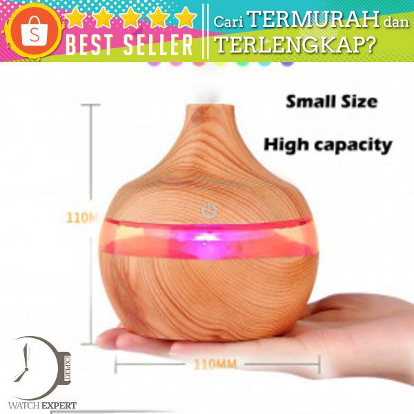 Taffware Ultrasonic Humidifier Aroma Essential Oil Diffuser 300ml - Humi KJR-J003 - Wooden