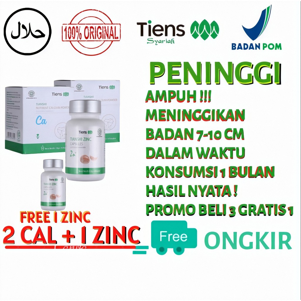 

PENINGGI BADAN ORIGINAL - 2 SUSU NHCP DAN 1 ZINC CAPSULE (FREE 1 ZINC)