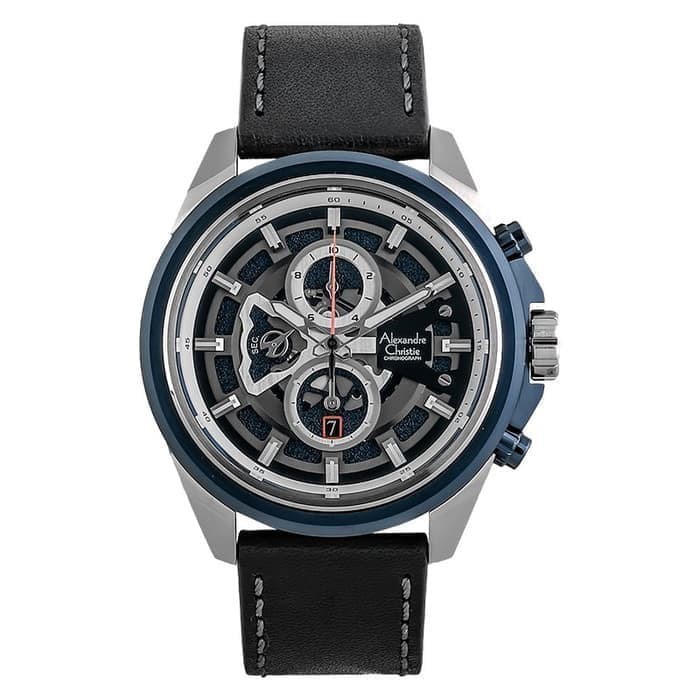 Alexandre Christie 6504 MC Pria Chronograph Original [Silver/Blue]