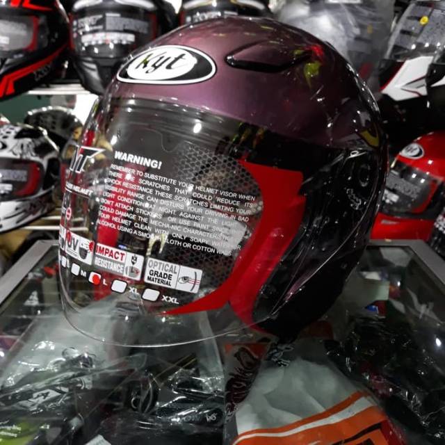 Helm KYT DJ Maru Solid Deep Purple