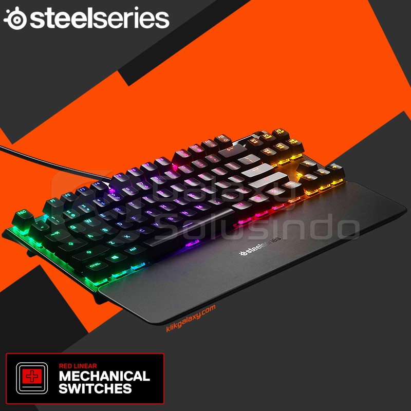 Steelseries Apex 7 TKL RGB OLED Mechanical Gaming Keyboard - Red Linear Switch