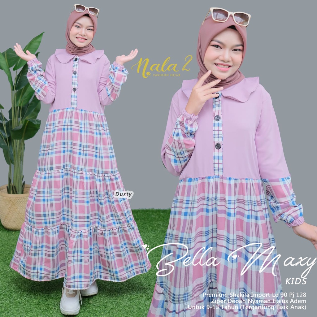 Gamis anak murah Bella Maxy Kids ori by Nala hijab