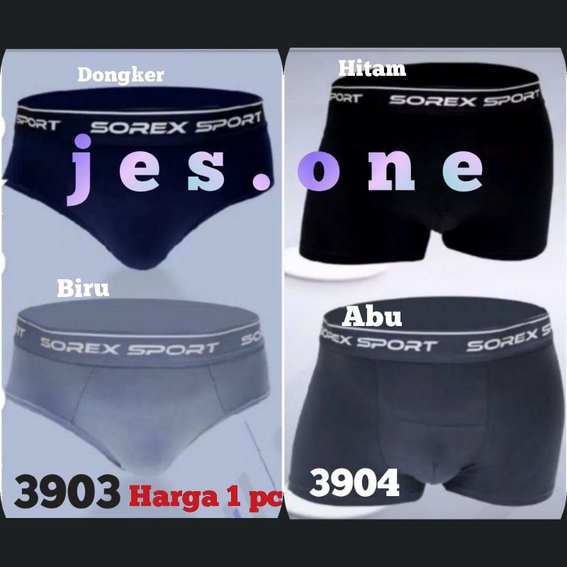 BISA PILIH WARNA CD COWOK SOREX BOXER 3904 dan SOREX 3903 Segitiga Sempak CD Sport Super Soft