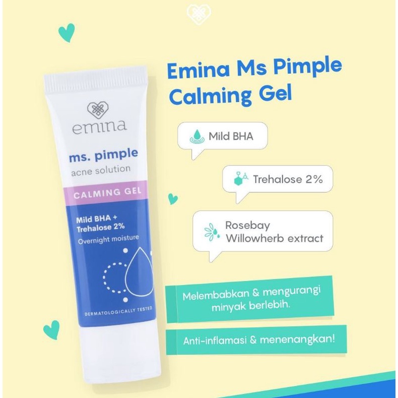 Jual EMINA New! Ms. Pimple Acne Solution Calming Gel, 20 ml