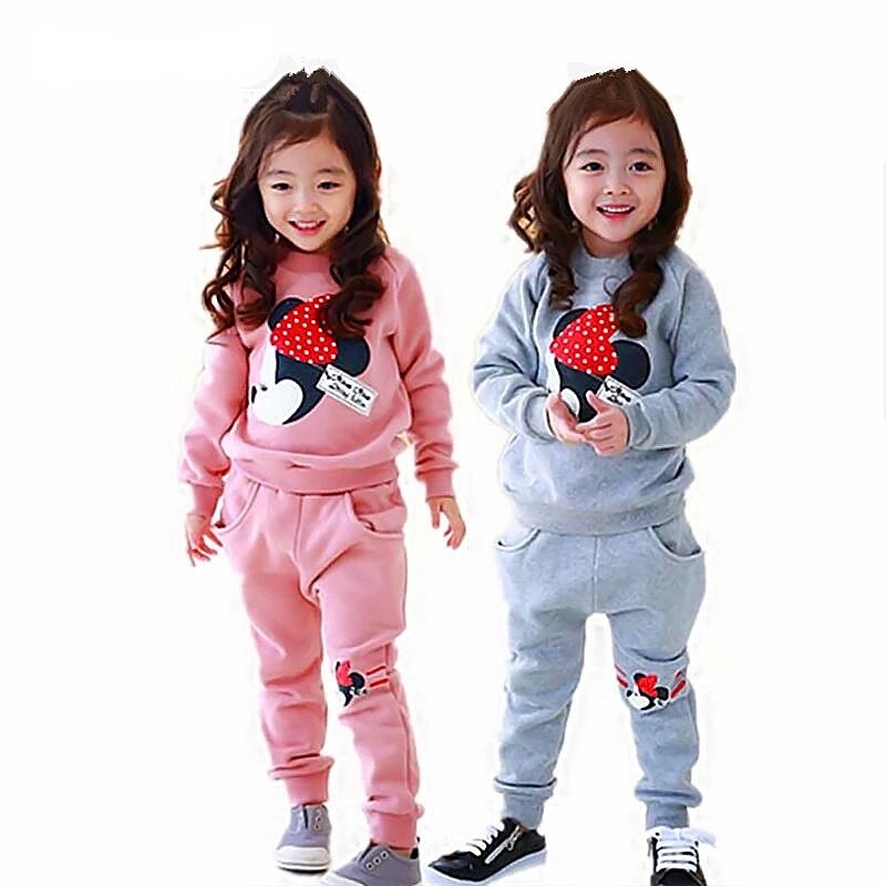 setelan anak perempuan minimouse sweater joger anak 1-6 tahun