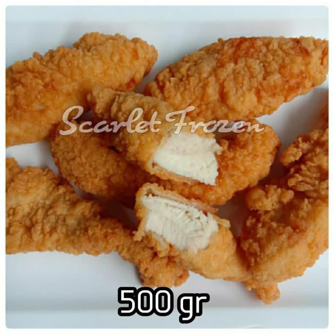 

Chicken Strip Premium | Chicken Crispy | Ayam Fillet Krispy 500gr EKSLUSIF Kode 1350