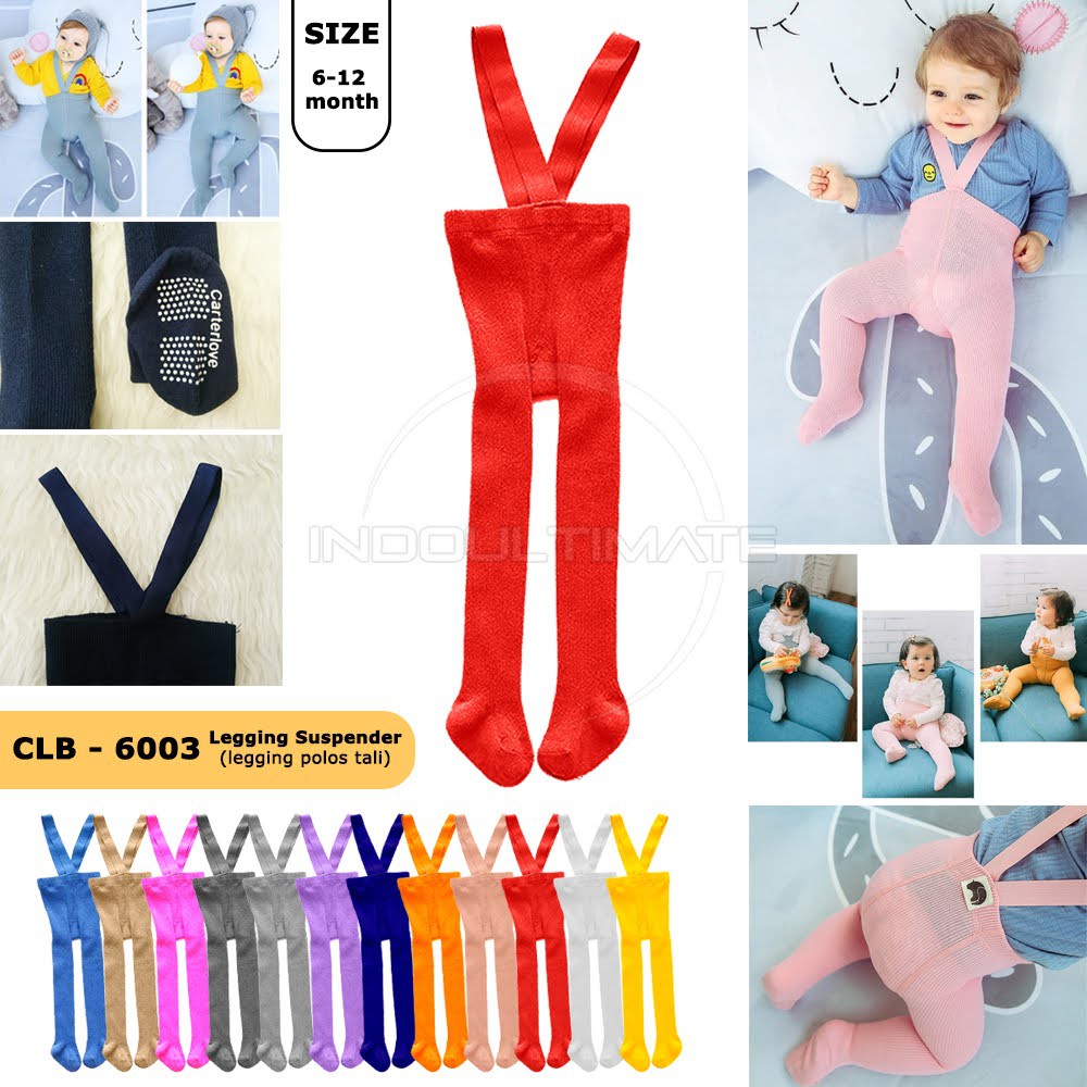 CLB-6003 Legging Bayi Kaki Tutup Leging Celana Panjang Bayi Kaki Tutup Celana Legging Suspender