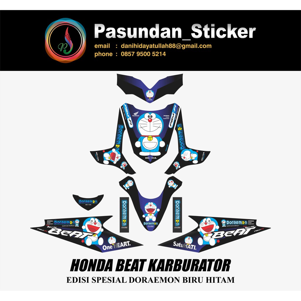 Honda Beat Karburator Edisi Spesial Doraemon Biru Hitam Shopee