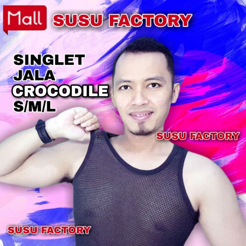 SINGLET TRANSPARAN, JARING, JALA CROCODILE