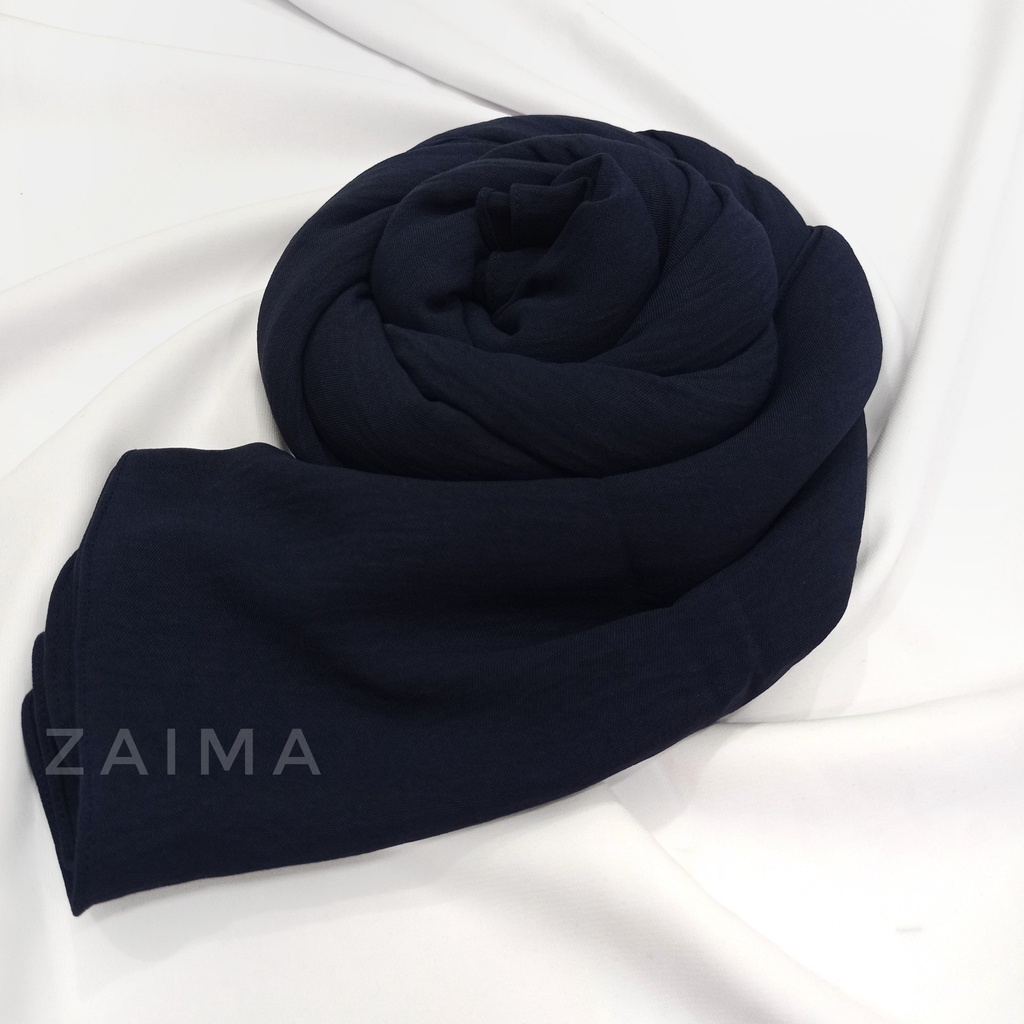 Jilbab Pasmina Crinkle | Kerudung Pasmina Crinkle | Pasmina Crinkle Jumbo 200x100 | Pashmina Katun Kusut | Pashmina Jumbo-Navy