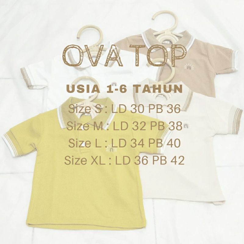 Ova Top Kaos Polo anak Unisex