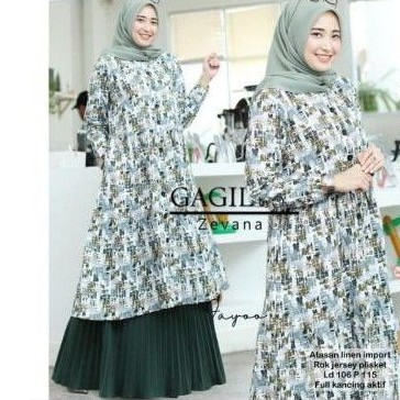 SETELAN TUNIK & ROK ORIGINAL GAGIL | ZEVANA SET