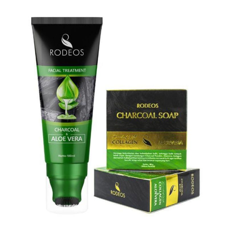 Paket Rodeos Basic | Rodeos Charcoal Soap | Rodeos Facial Treatment