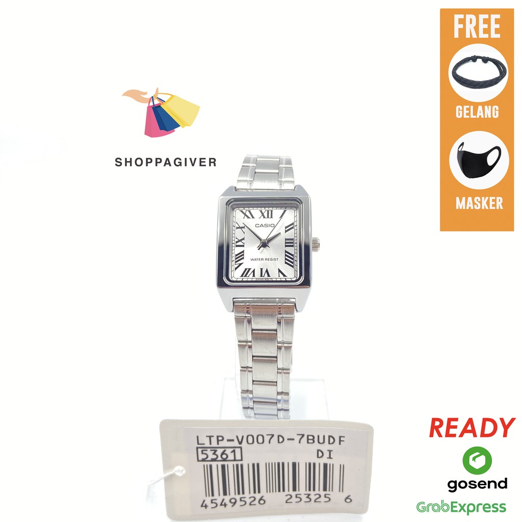 JAM TANGAN WANITA CASIO ANALOG LTP-V007D / LTP-V007D-7B / LTP-V007D-7BUDF ORIGINAL BERGARANSI