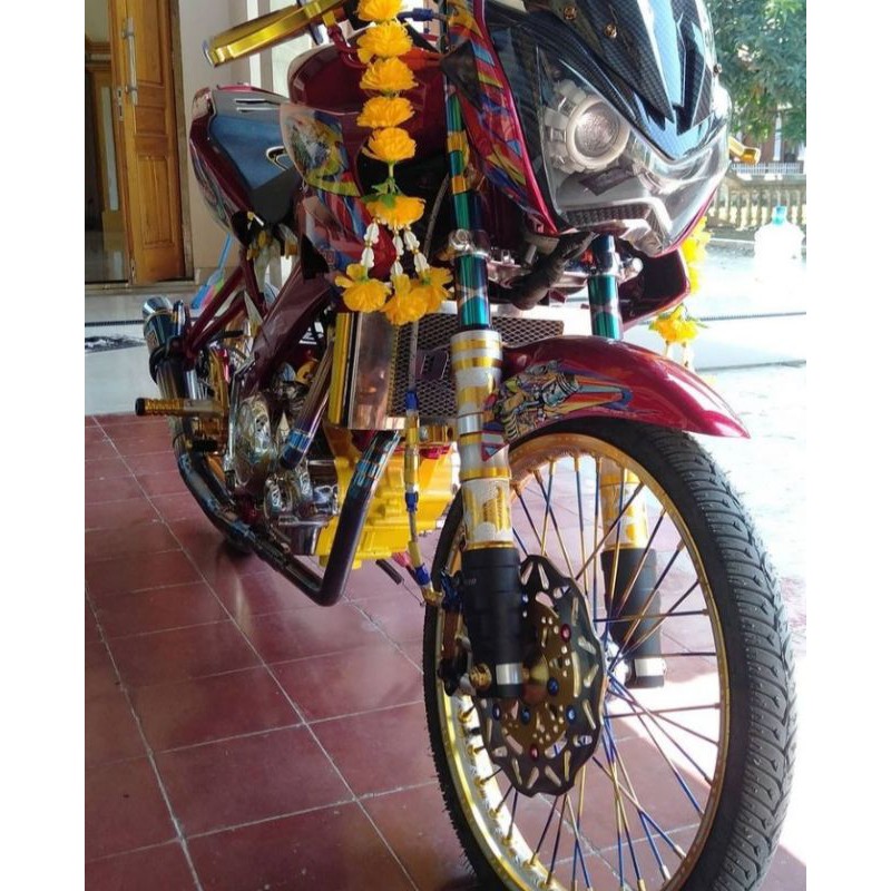 botom shock depan vixion as 26 ukir, bubut kalter