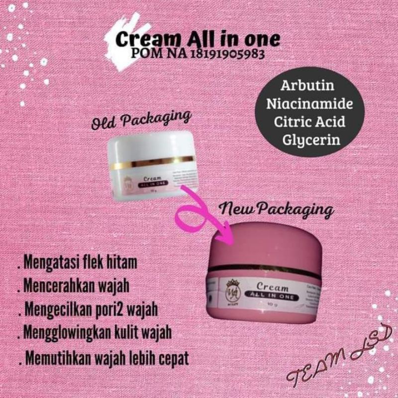 Wa Beauty skincare cream all in one (tidak untuk berjerawat) cream glowing ampuh sudah BPOM