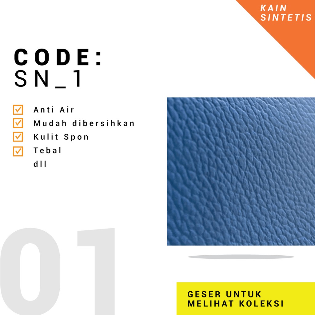 [SN_1] Bahan Kain Kulit Kursi Sintetis, Kain Kulit Imitasi, Kain Kulit Sofa, Kain Kursi Mobil, Spon