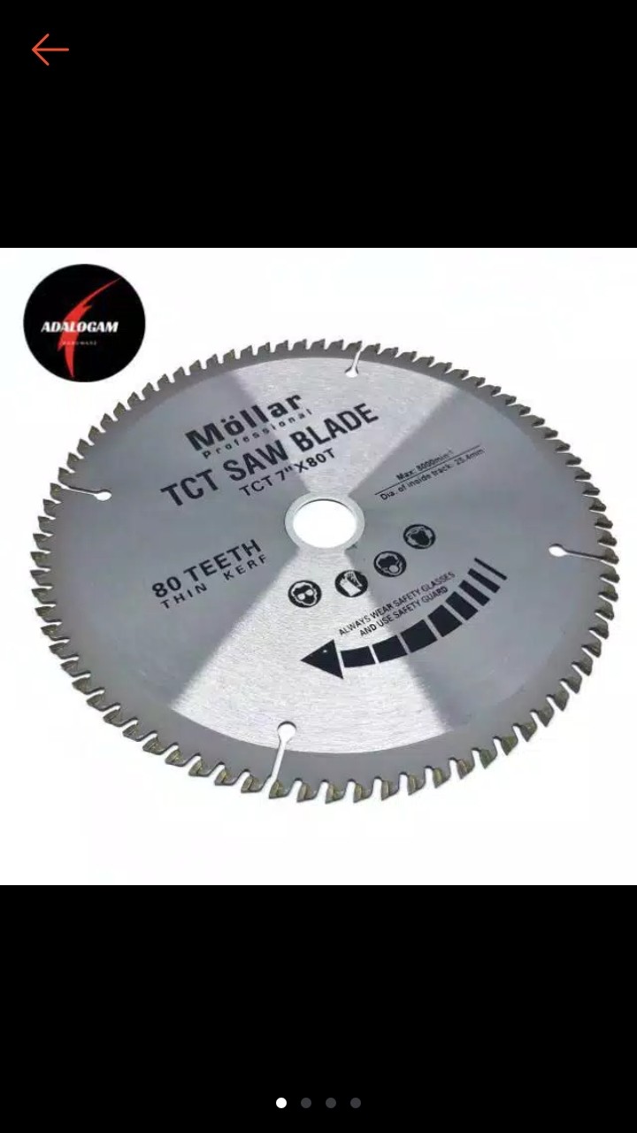 Mata Gergaji Miter Saw 7 Inch 80t Mollar Tct Aluminium Circular Saw Blade