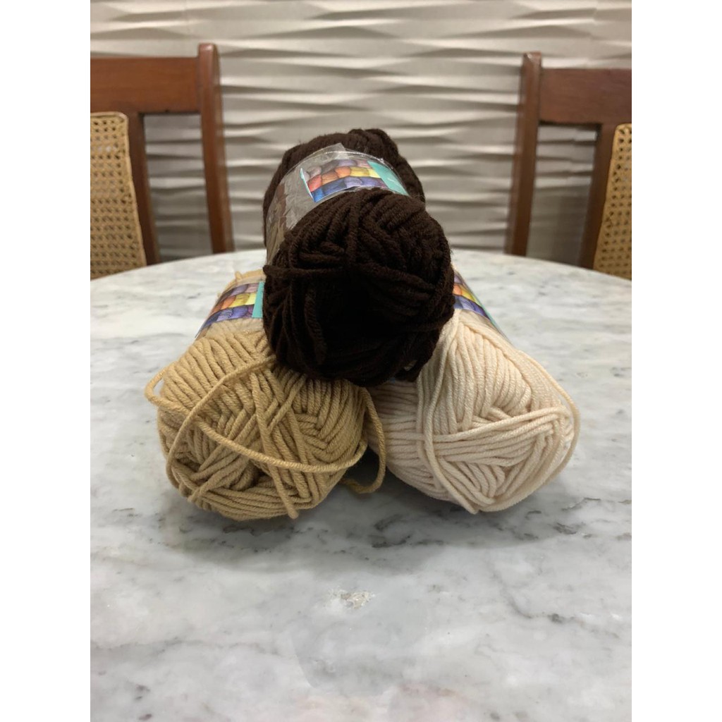 Benang katun Susu Nuansa Coklat Rajut Crochet Knit Benang katun Susu Nuansa Coklat Rajut Crochet Knit
