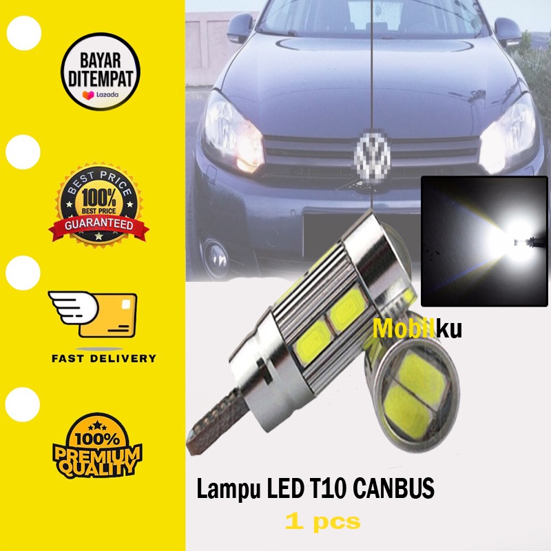 [BISA COD] Lampu Led Mobil Tipe Canbus T10 Cob 5630 5730 10 Mata Smd Lensa Proji