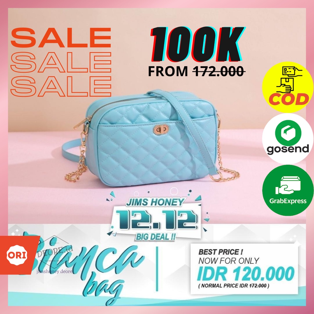 Jims Honey Bianca Bag Tas Selempang HP Fashion Remaja Korea Wanita Cewek Slingbag Import Jimshoney