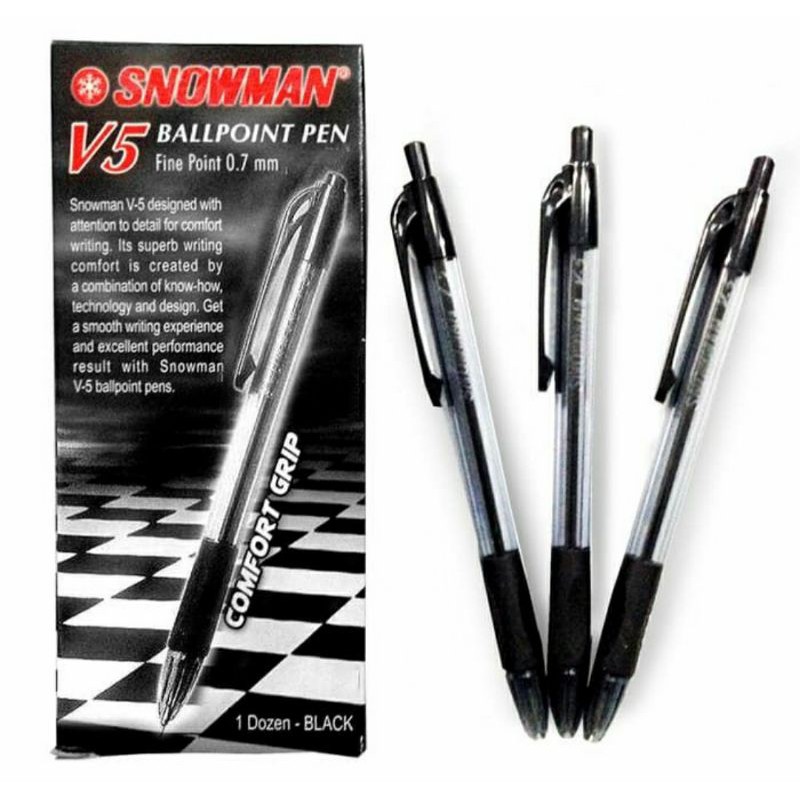 

Snowman V5 0,7 mm Pulpen Hitam per Pack