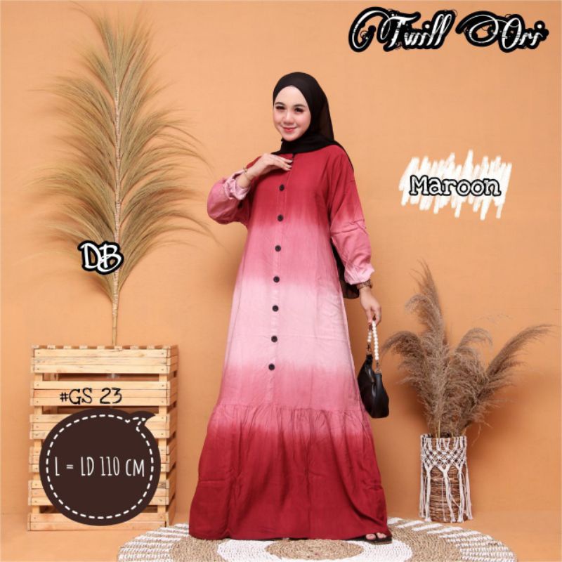 gamis twill gradasi