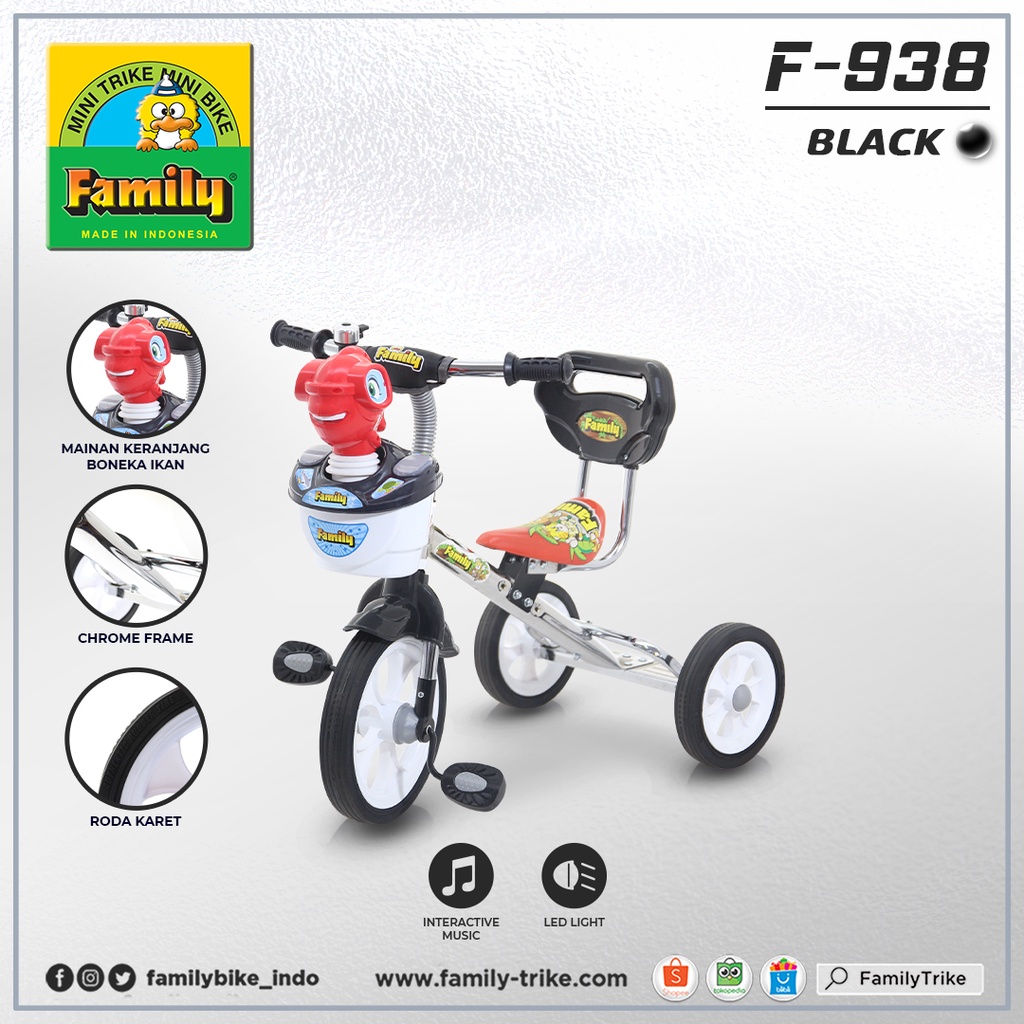 Family Sepeda Roda Tiga 938 Sepeda Anak