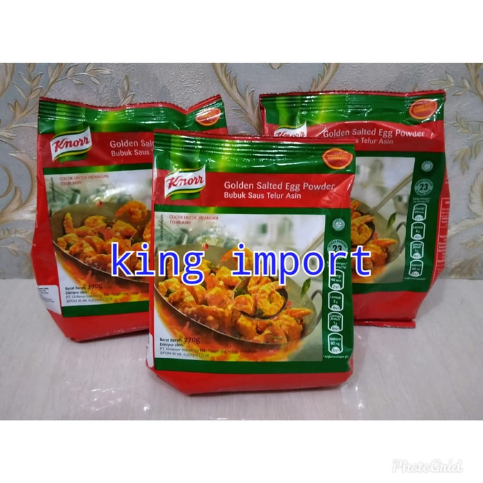 

PRODUK TERBAIK - KNORR KNOR GOLDEN SALTED EGG POWDER 270GR BUBUK SAUS TELUR ASIN