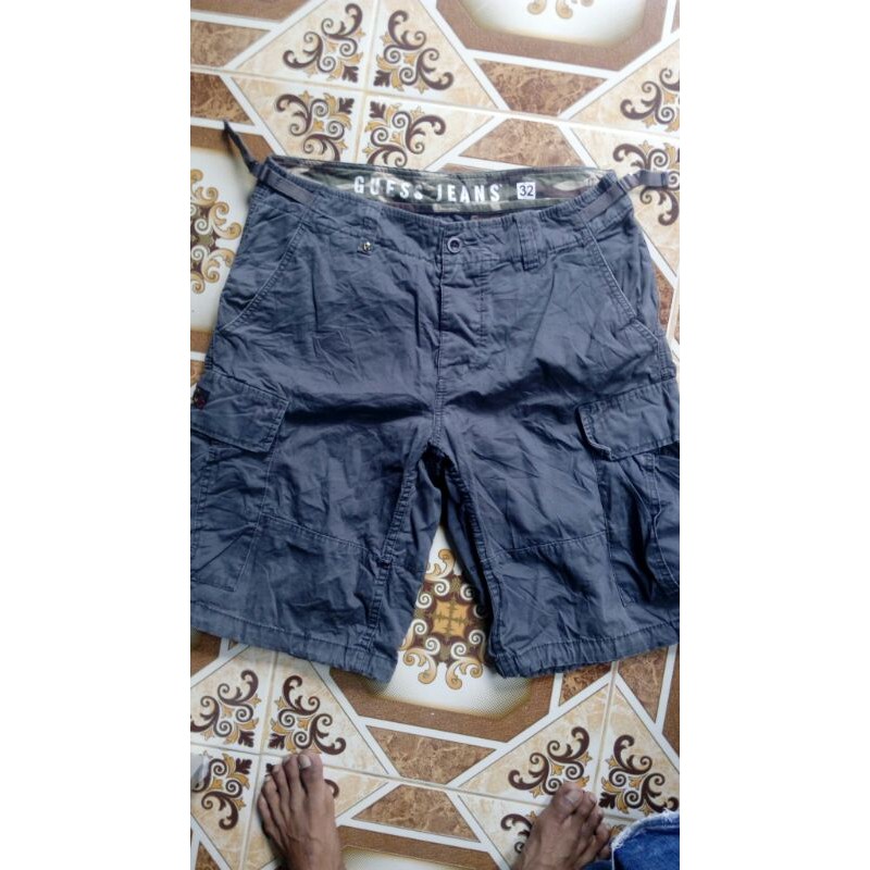 celana pendek cargo guess second original