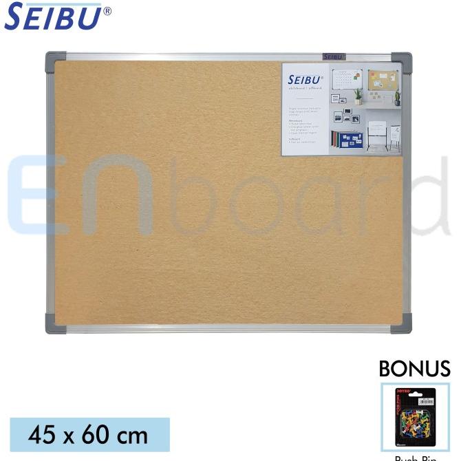 

[COD] Softboard Cork Pin Board / Papan Mading Gantung Seibu 45 x 60 cm HEMAT Kode 170